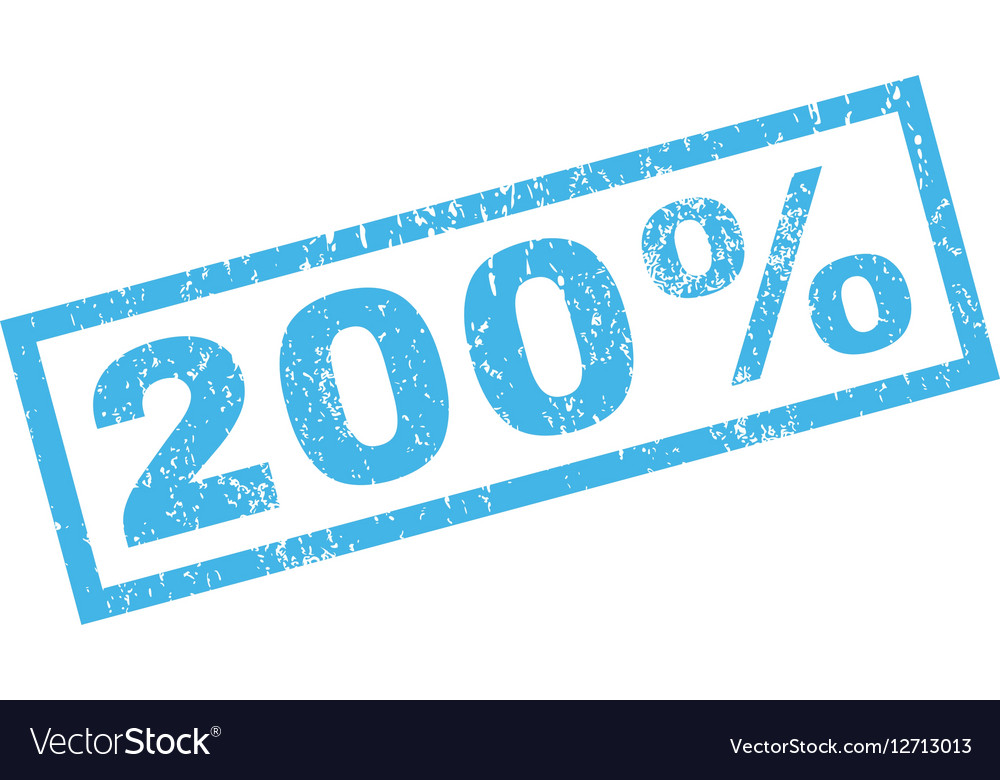 200 Percent Rubber Stamp Royalty Free Vector Image