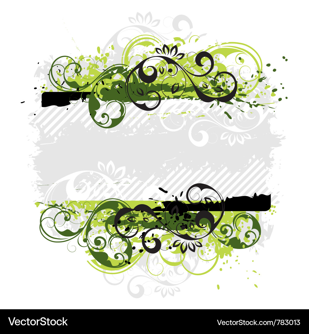 Abstract floral shield Royalty Free Vector Image