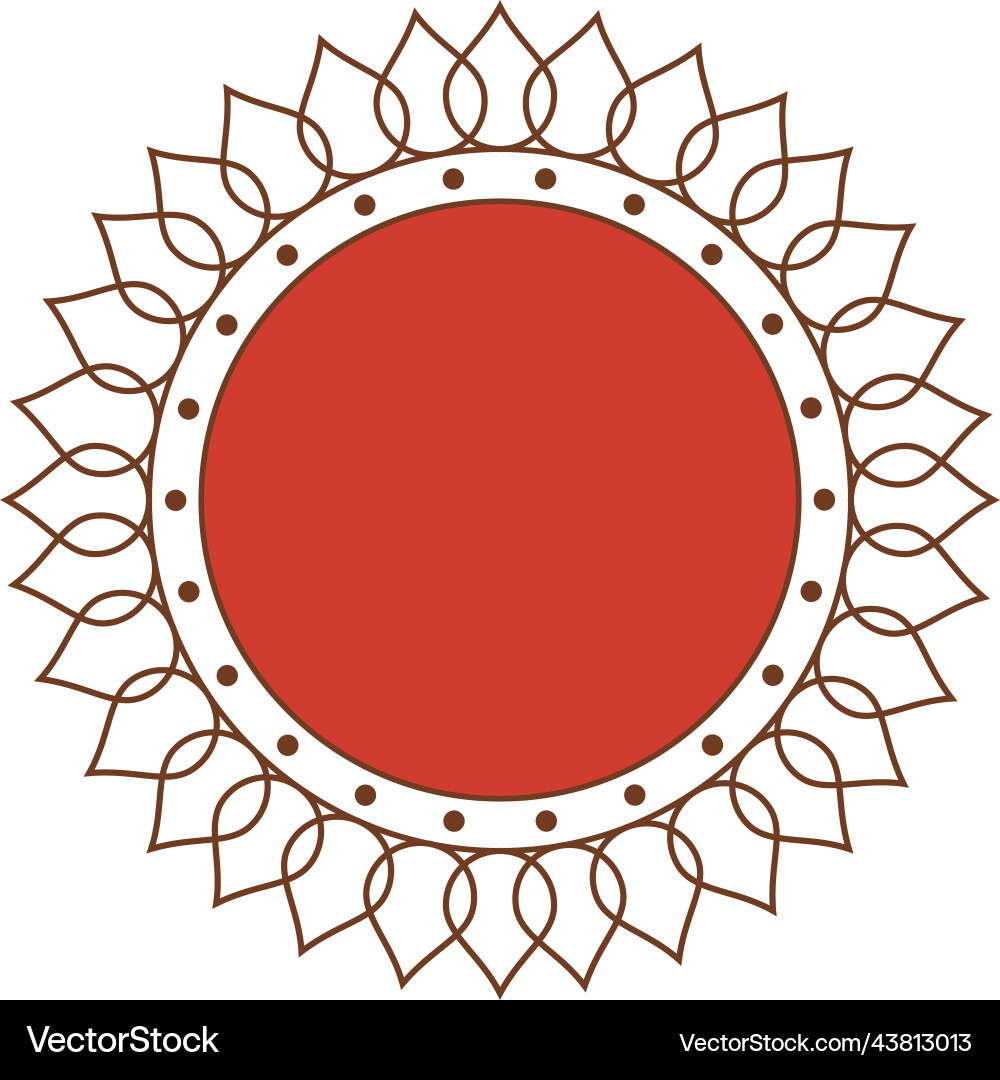 Ethnic red mandala Royalty Free Vector Image - VectorStock