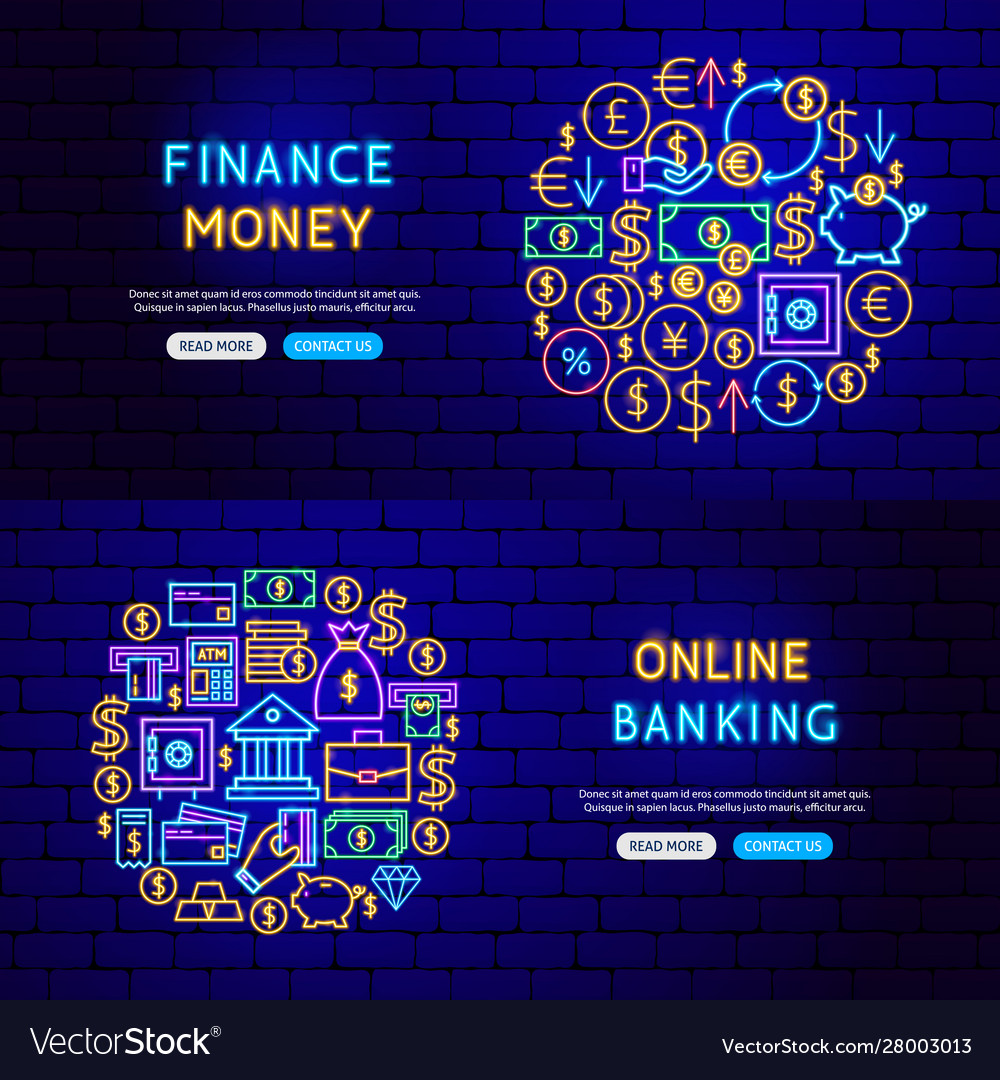 Money Finance Banners Royalty Free Vector Image
