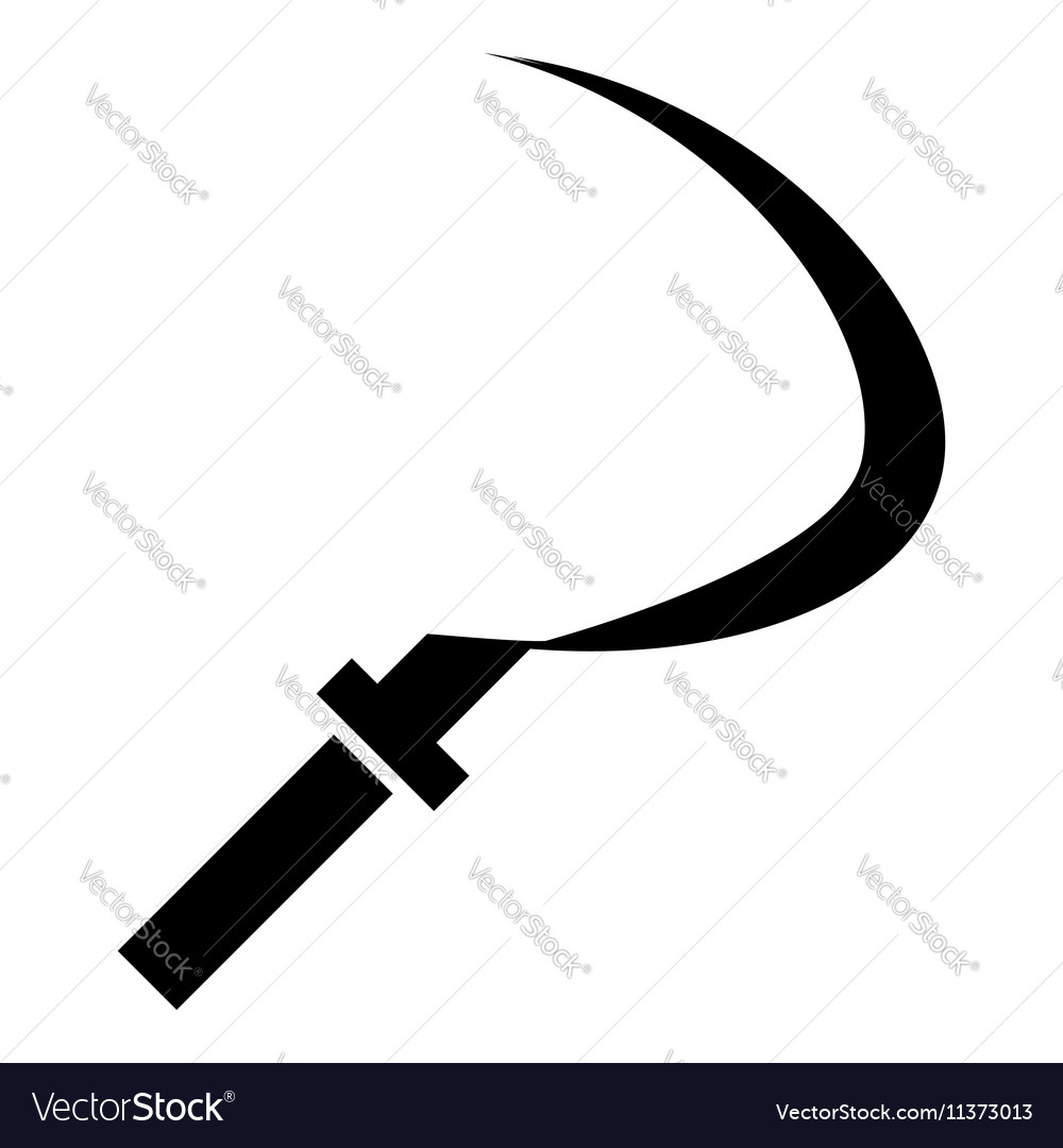 Scythe icon simple style Royalty Free Vector Image