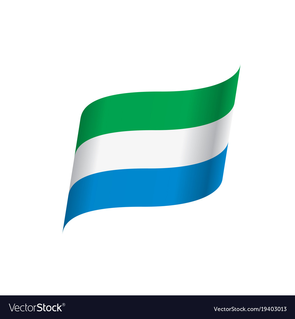 Sierra leone flag Royalty Free Vector Image - VectorStock