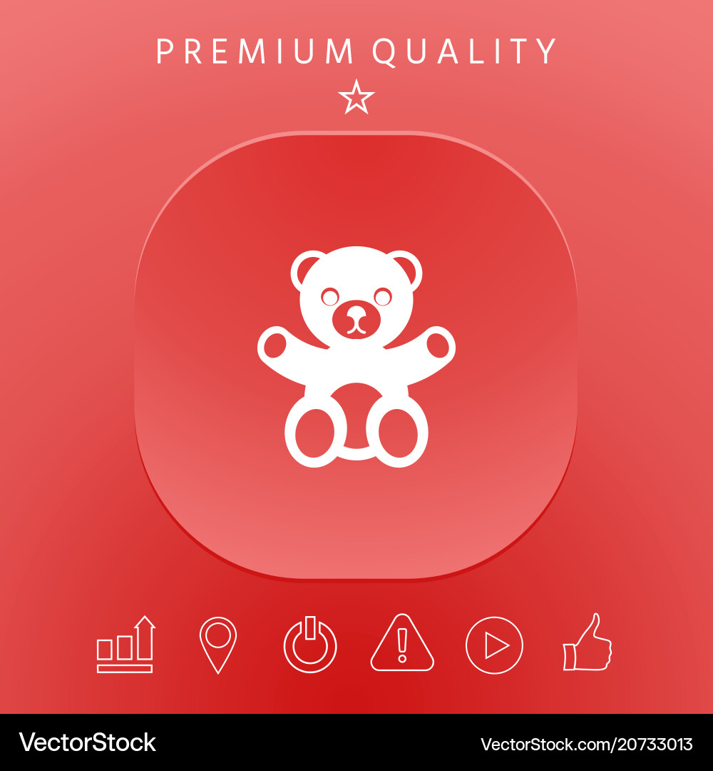 Teddy bear icon Royalty Free Vector Image - VectorStock
