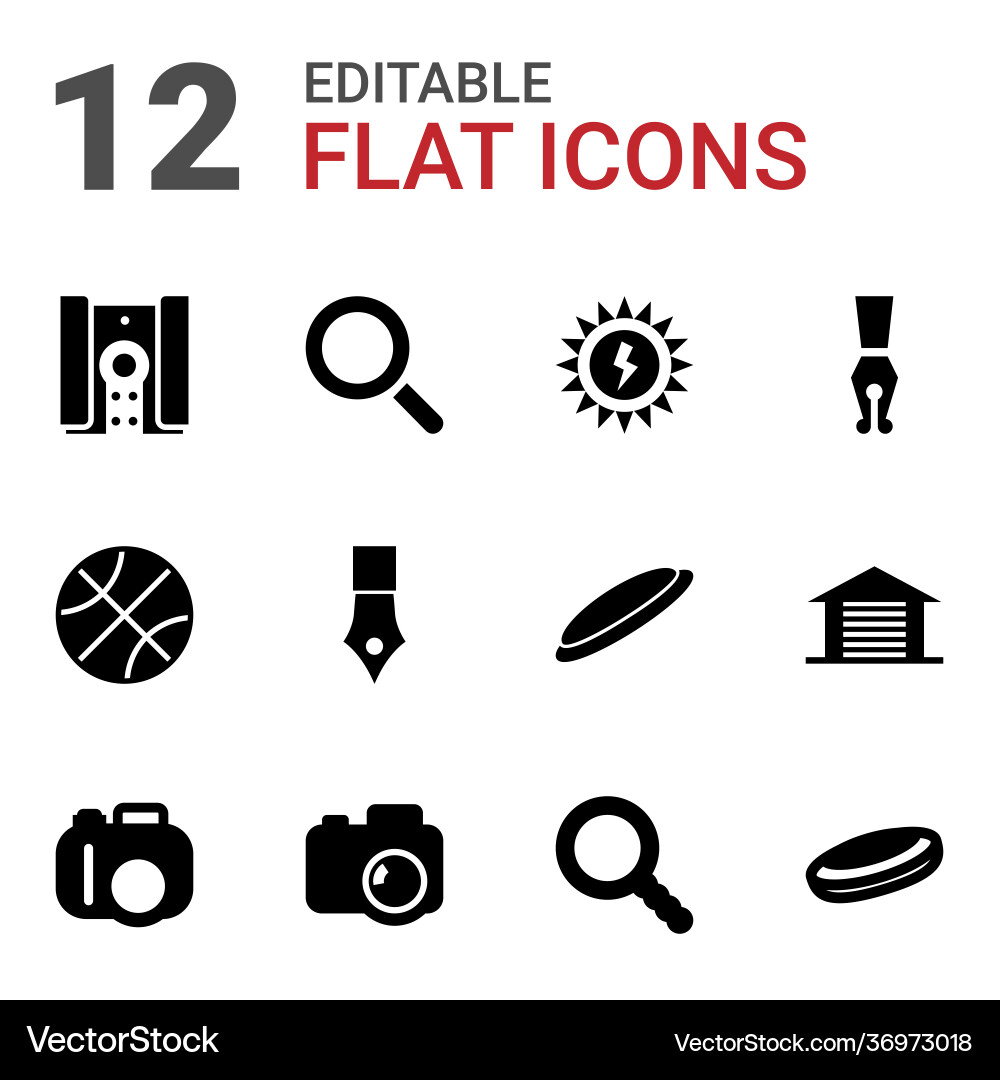 12 detail icons Royalty Free Vector Image - VectorStock