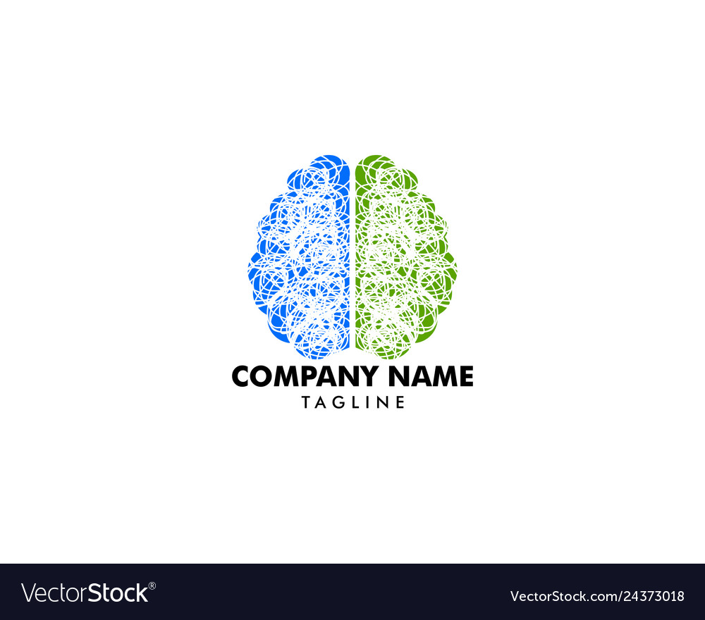 Brain logo design template