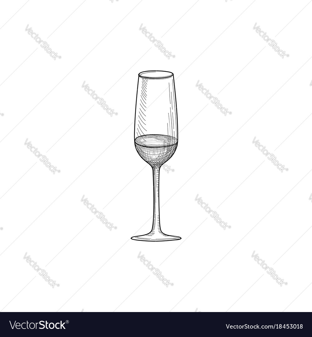 Half full wine glass wineglass engrave drink sign