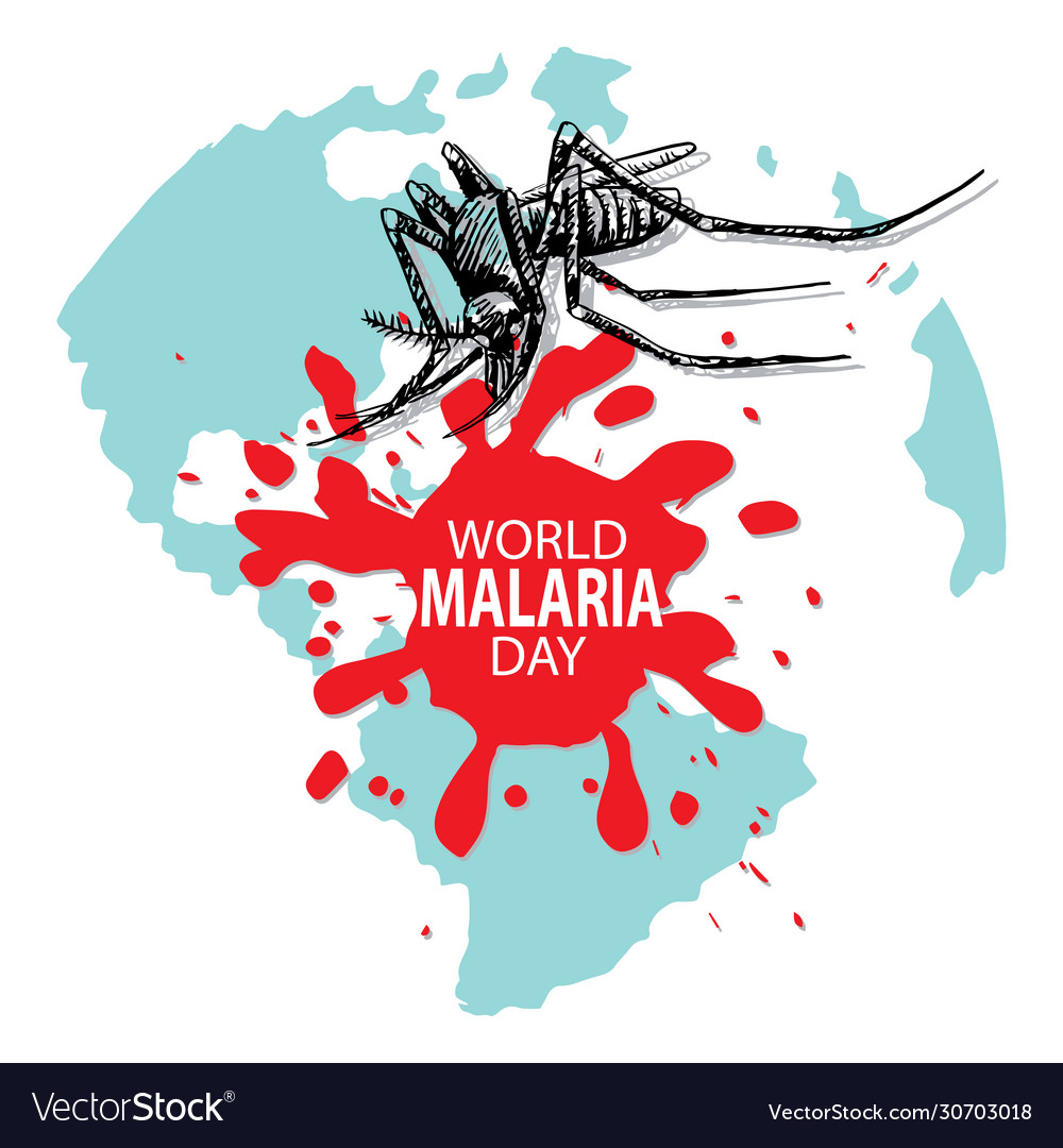 World malaria day concept design for brochure Vector Image