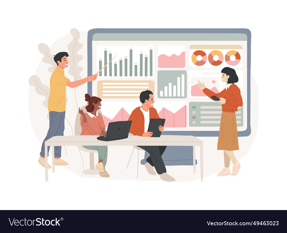 Big data conference isolated concept Royalty Free Vector