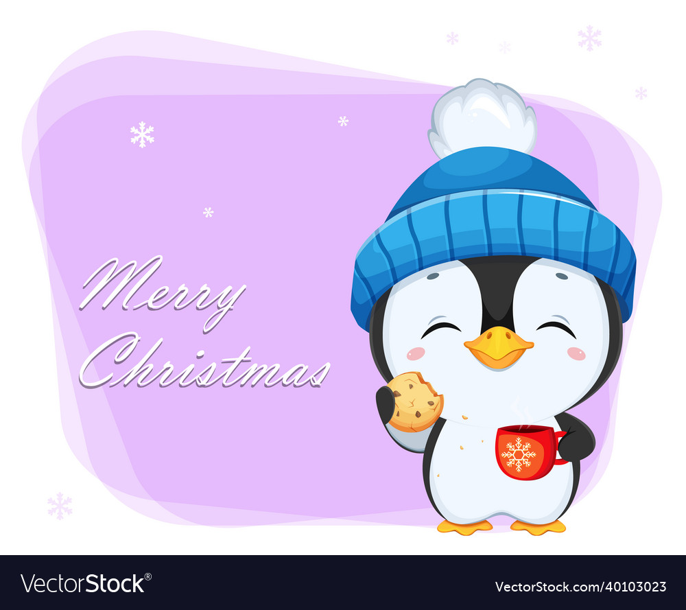 Cute penguin cartoon character funny