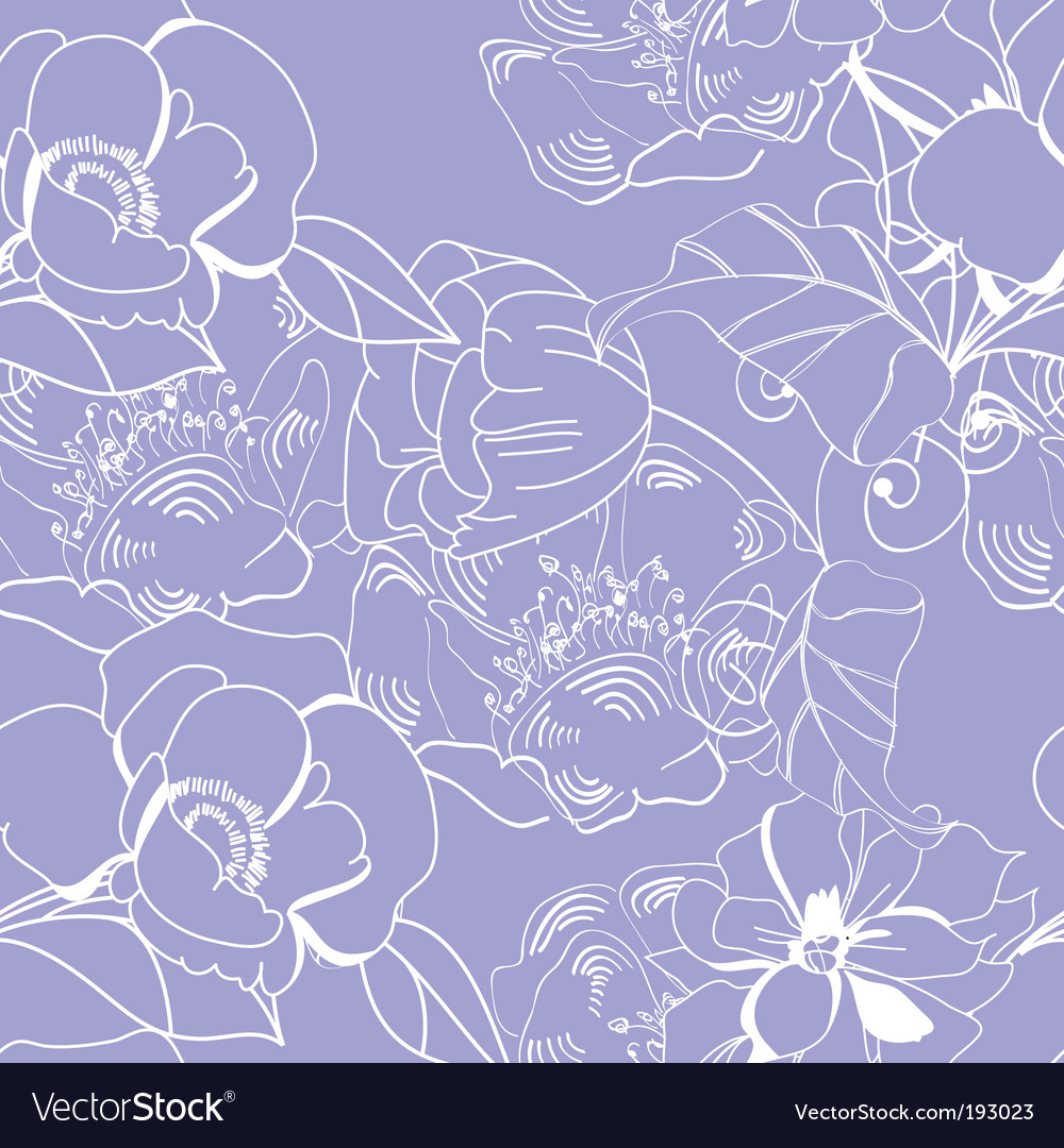 Floral seamless wallpaper Royalty Free Vector Image