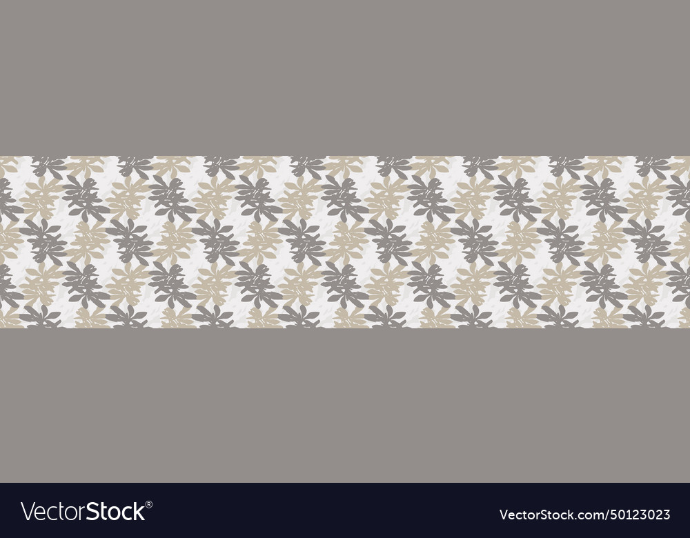 Masculine floral border with organic Royalty Free Vector