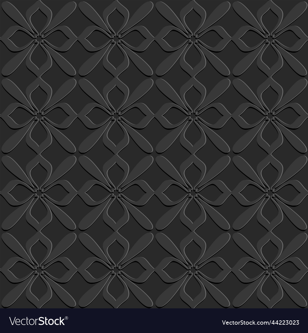 Monochrome dark arabic seamless pattern embossed Vector Image