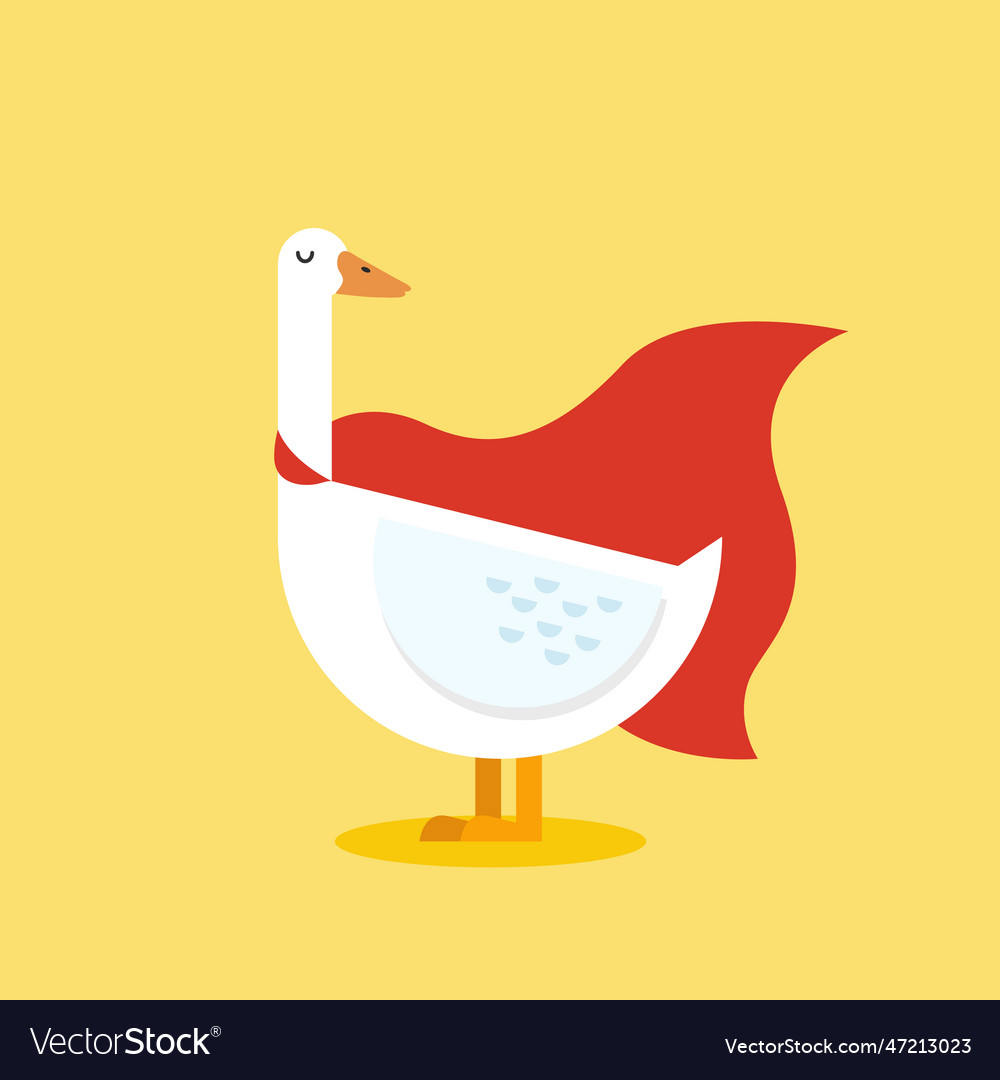 Super hero goose vector image Super hero goose