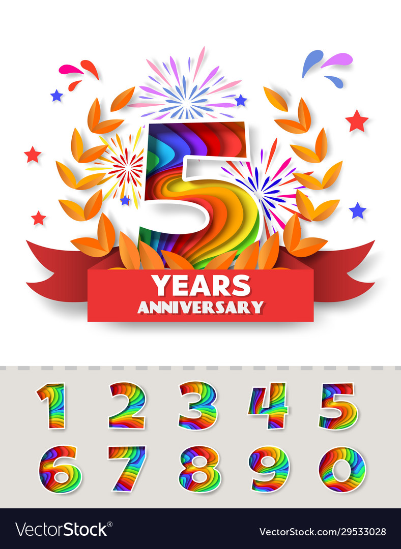 Anniversary celebration invitation greeting card Vector Image