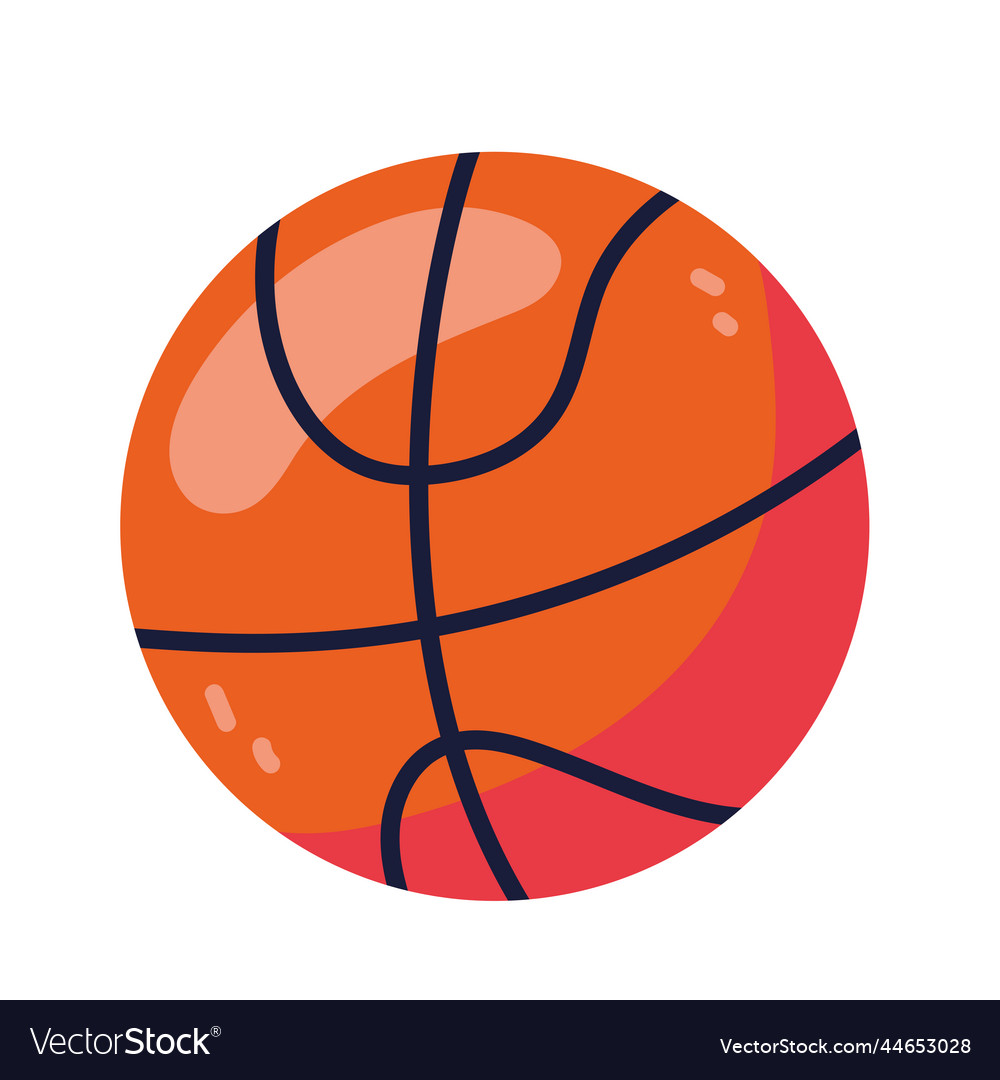 Basketball balloon sport equipment Royalty Free Vector Image