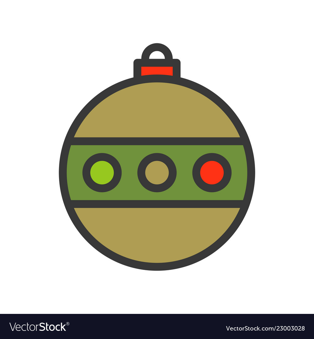 Christmas ball bauble icon suitable for use