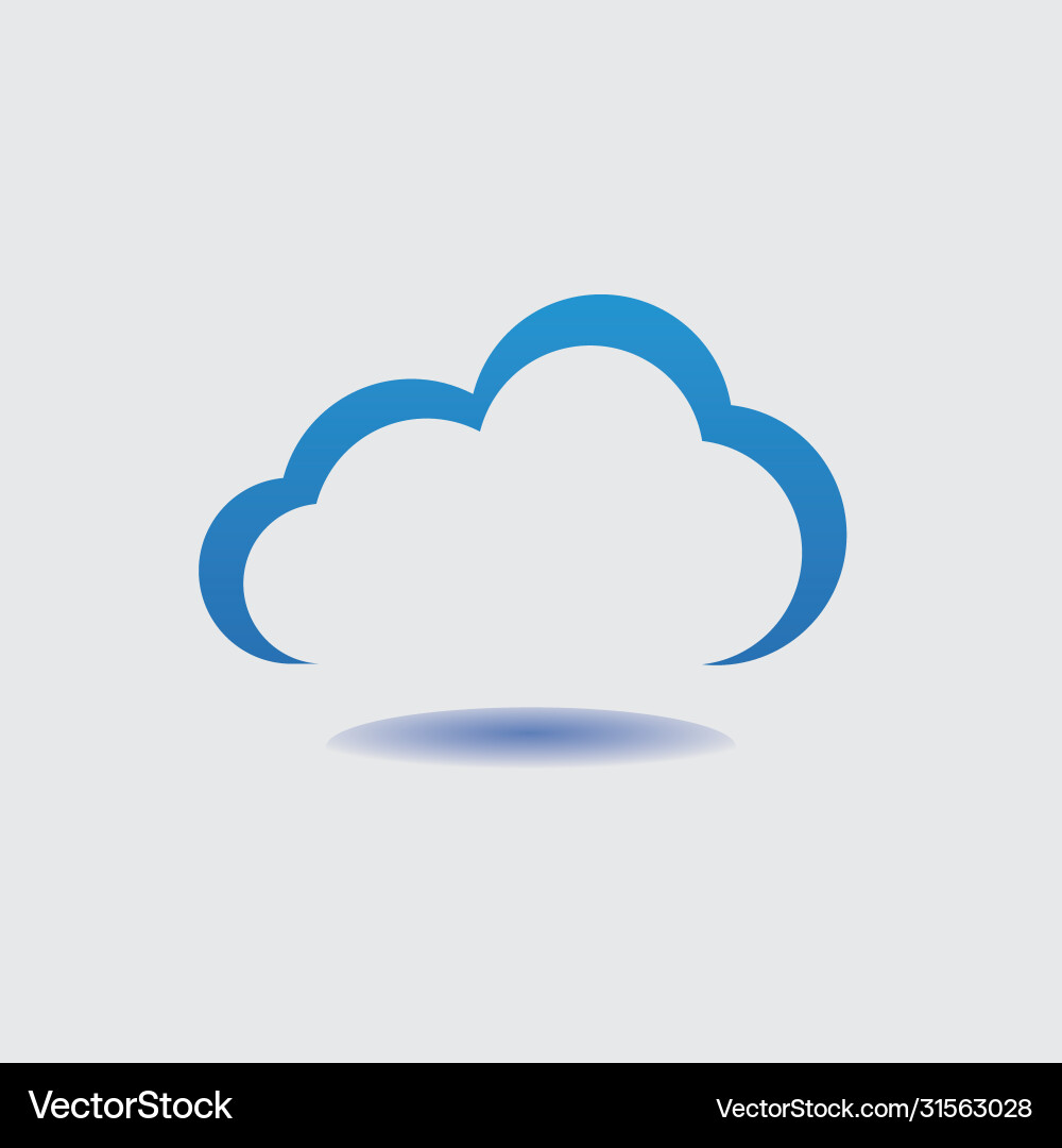 Cloud template Royalty Free Vector Image - VectorStock