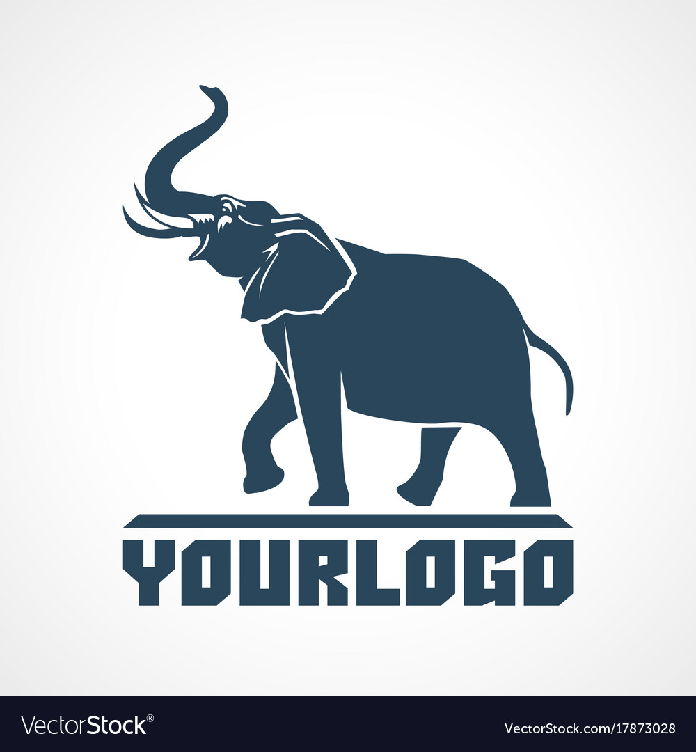Elephants logo sign Royalty Free Vector Image - VectorStock