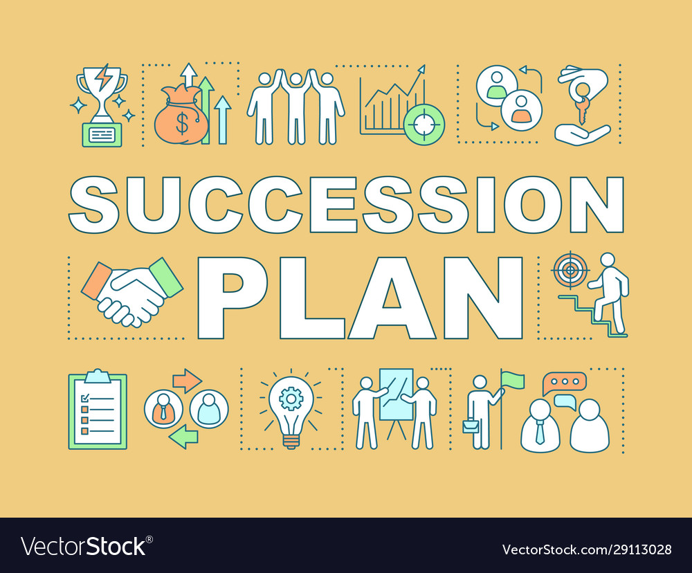 Succession plan word concepts banner Royalty Free Vector