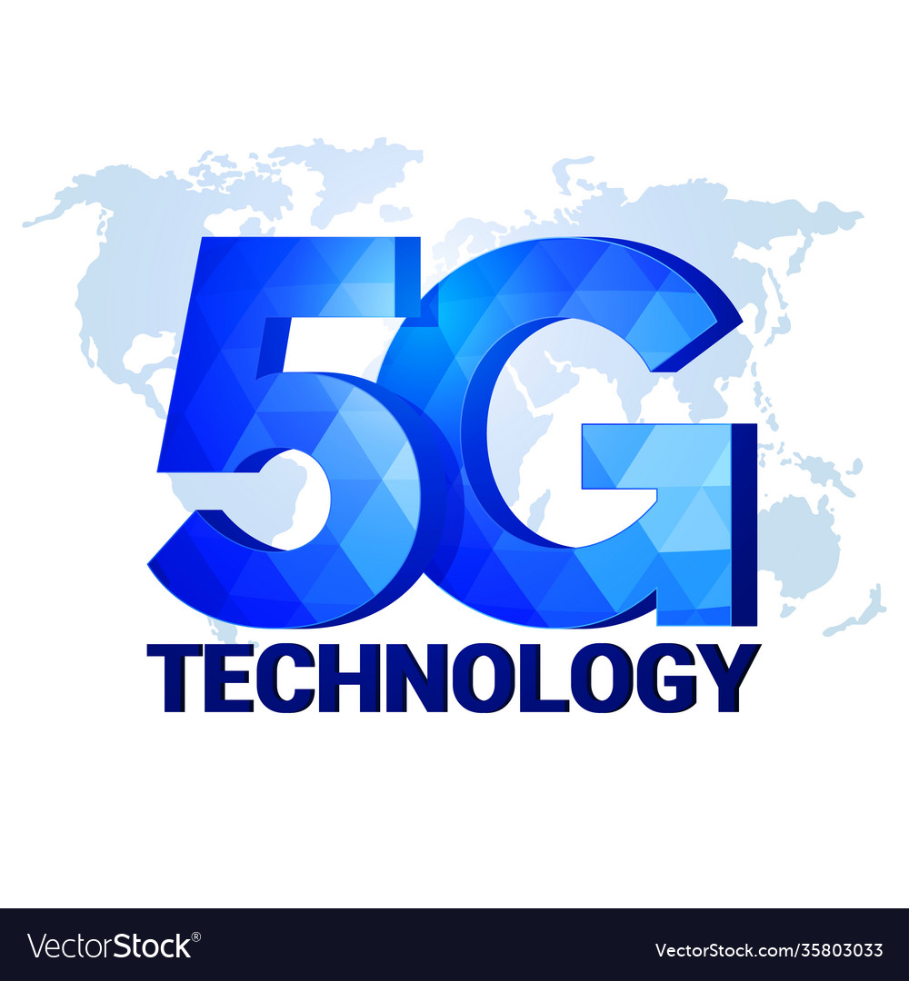 5g-Technologie modernes Dreieck-Logo