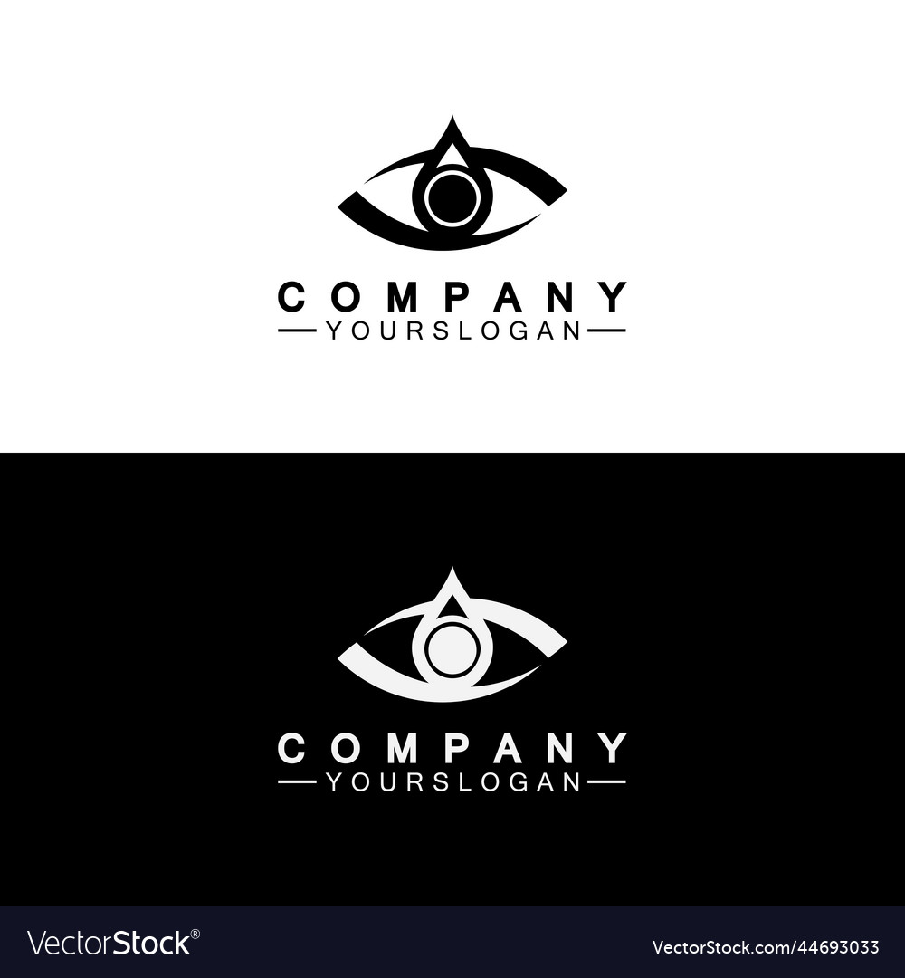 Eye drop logo icon design template Royalty Free Vector Image