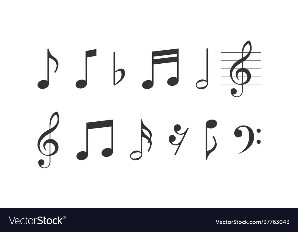 Collection music notes