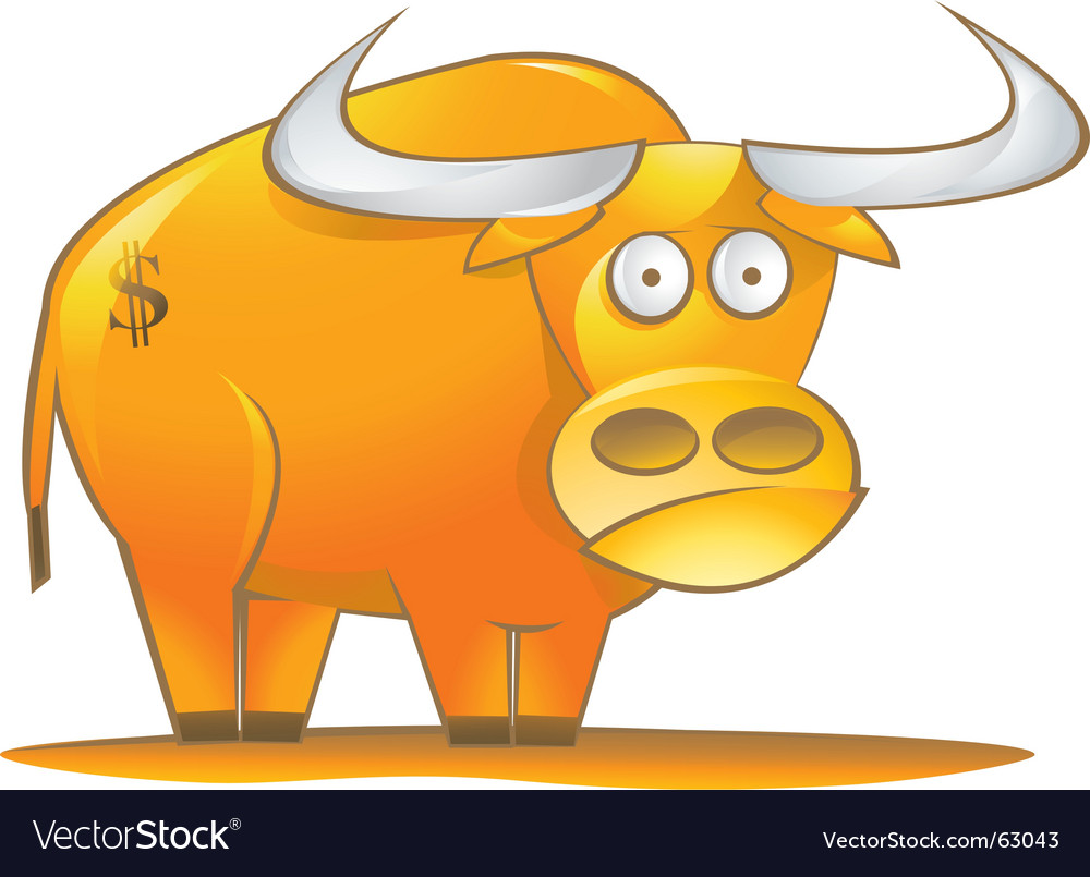 Money bull Royalty Free Vector Image - VectorStock