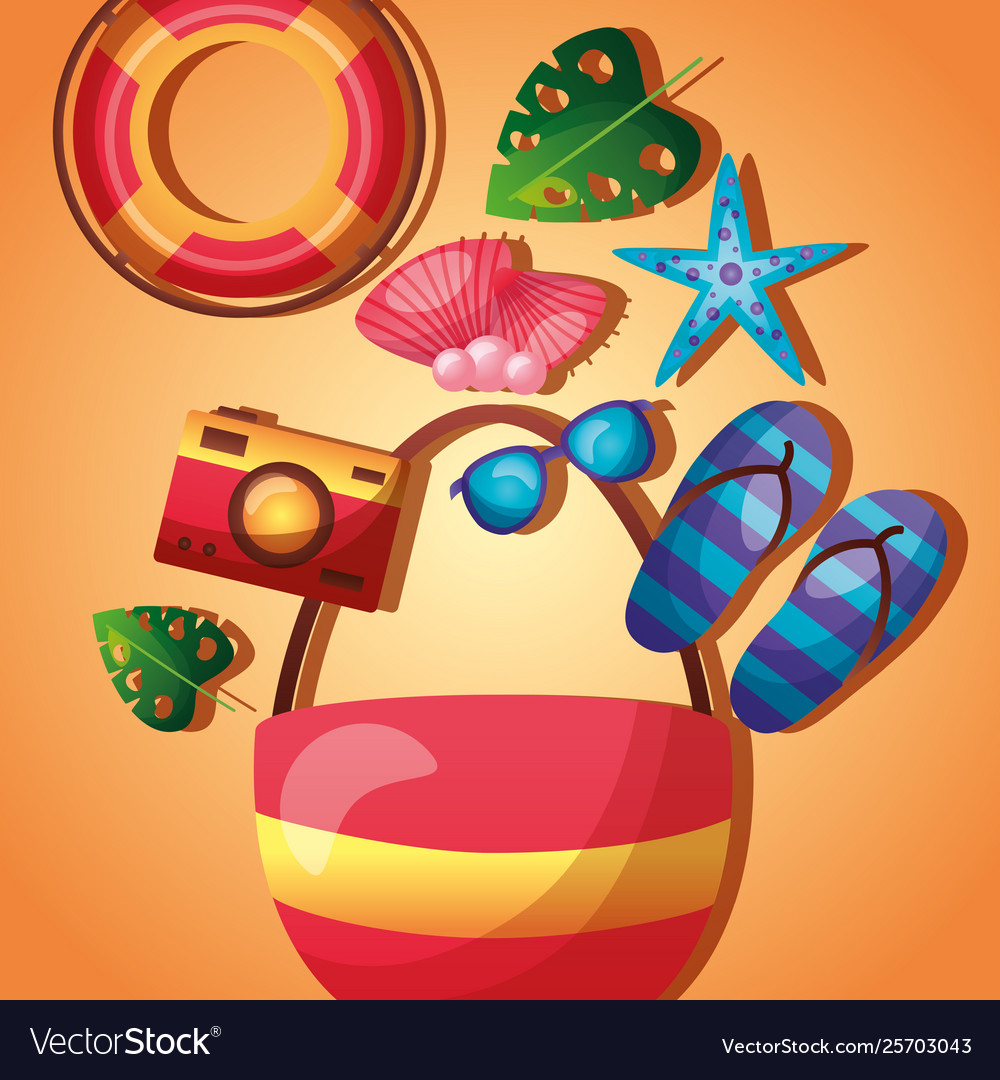 Summer time holiday Royalty Free Vector Image - VectorStock