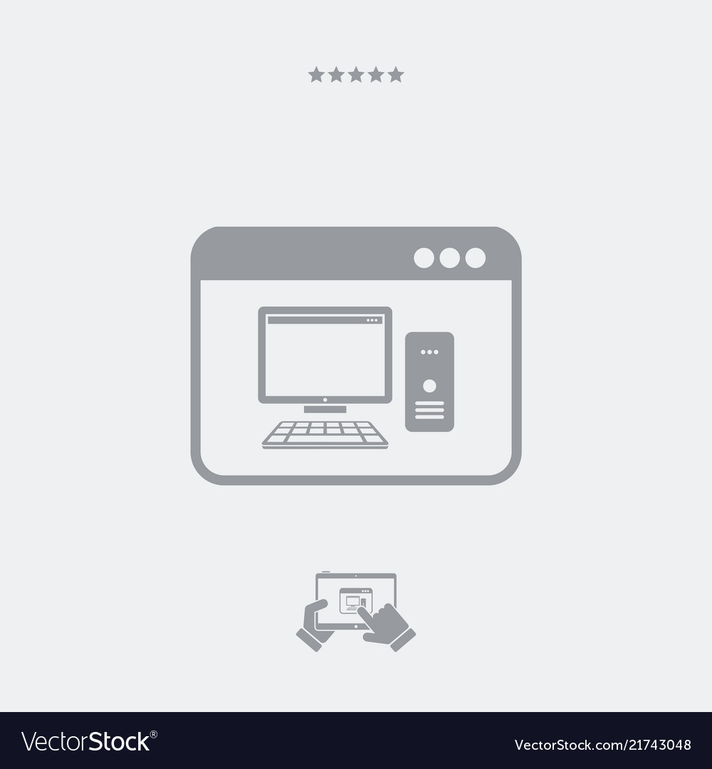 Computer application icon Royalty Free Vector Image