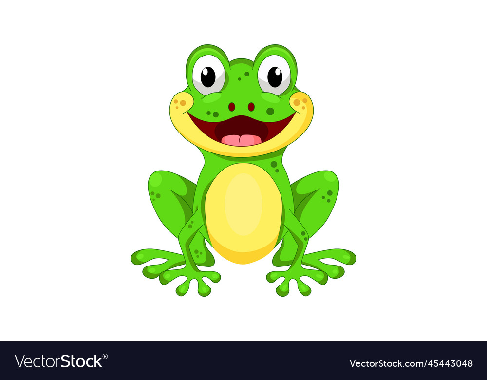 Funny frog Royalty Free Vector Image - VectorStock