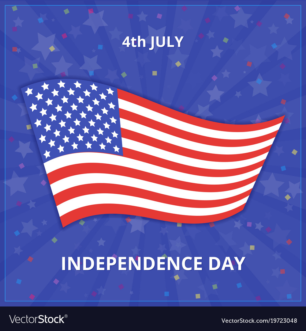 July 4 independence day in the united states flag Vector Image