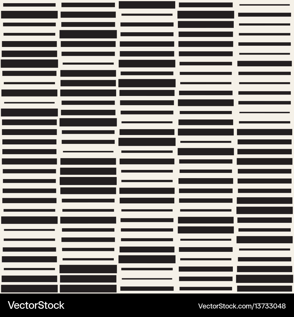 Seamless black and white irregular dash Royalty Free Vector