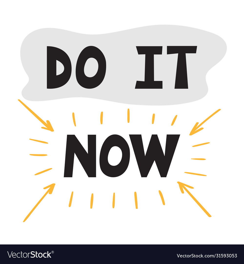 Just do it lettering handwritten sign hand drawn Vector Image