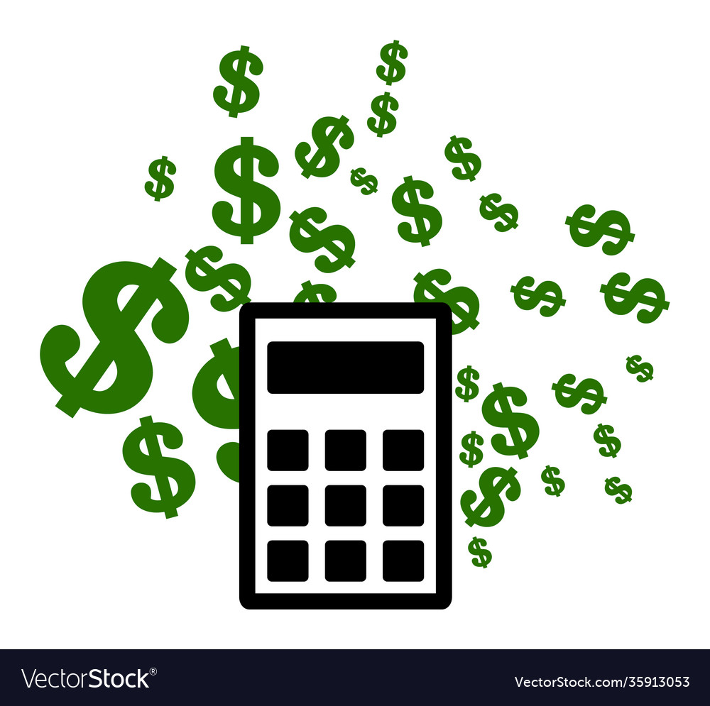 Money calculator flat icon