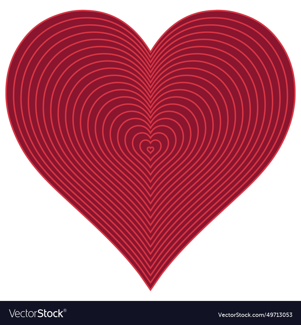 Red burgundy heart symbol love fidelity Royalty Free Vector