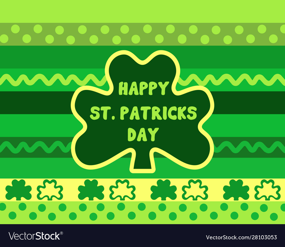 Shamrock frame border Royalty Free Vector Image