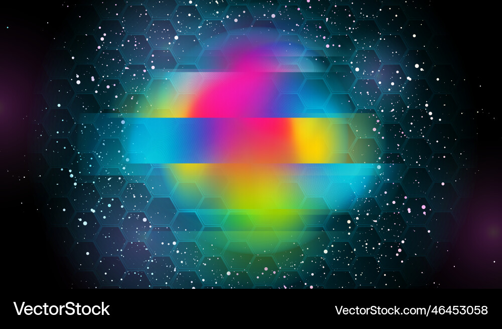 Holographic glitch sphere abstract geometric Vector Image