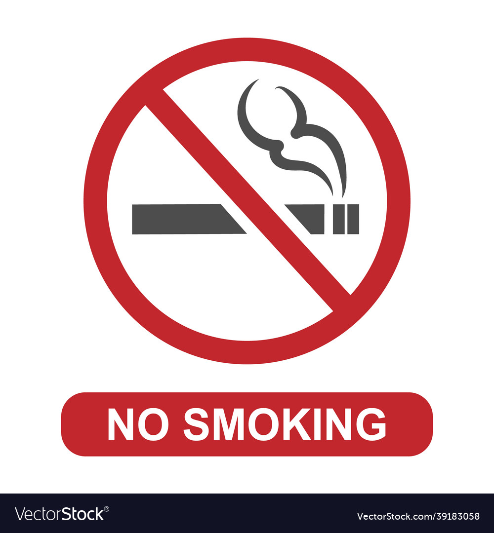 No Smoking Sign Smoking Is Prohibited Royalty Free Vector 0933