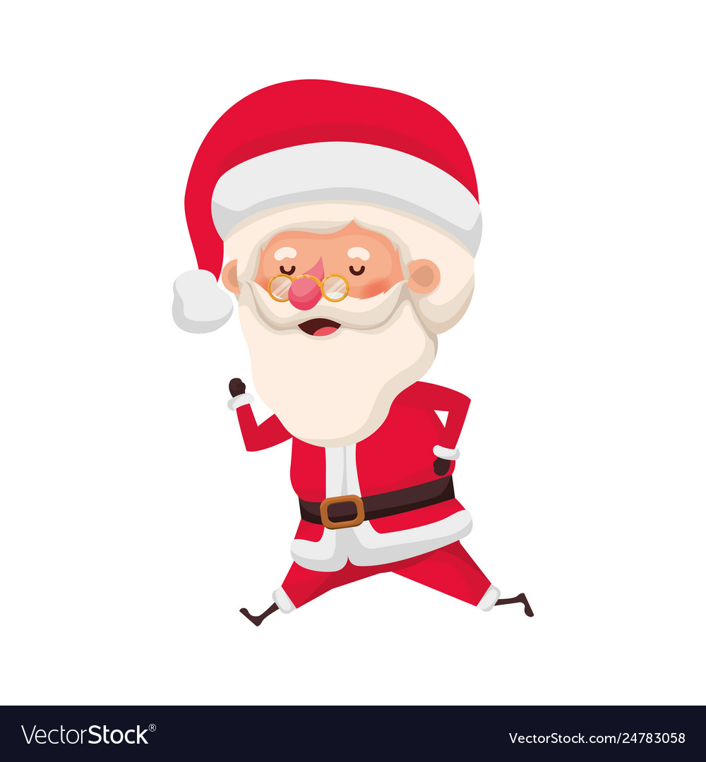 Santa claus moving avatar character Royalty Free Vector