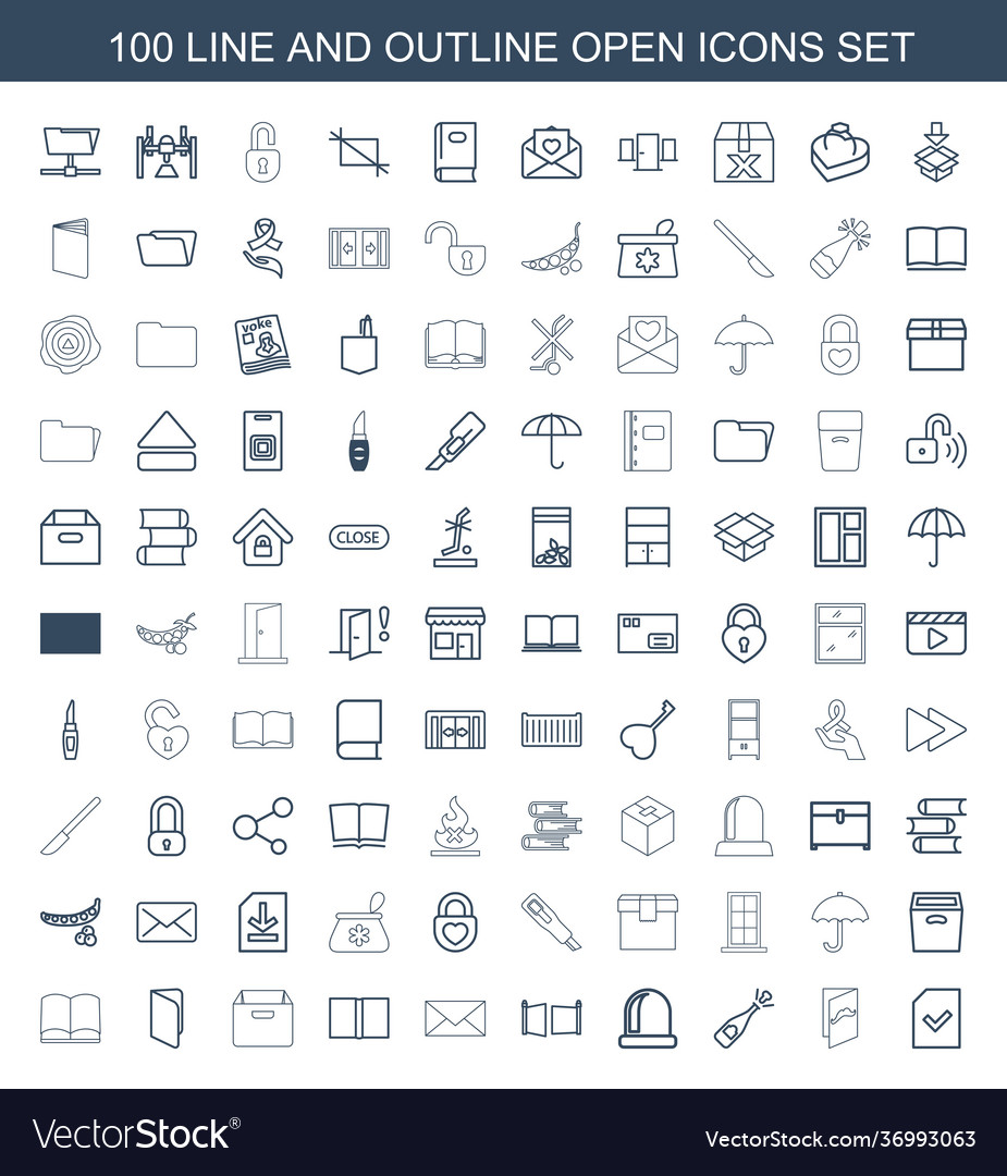 100 open icons