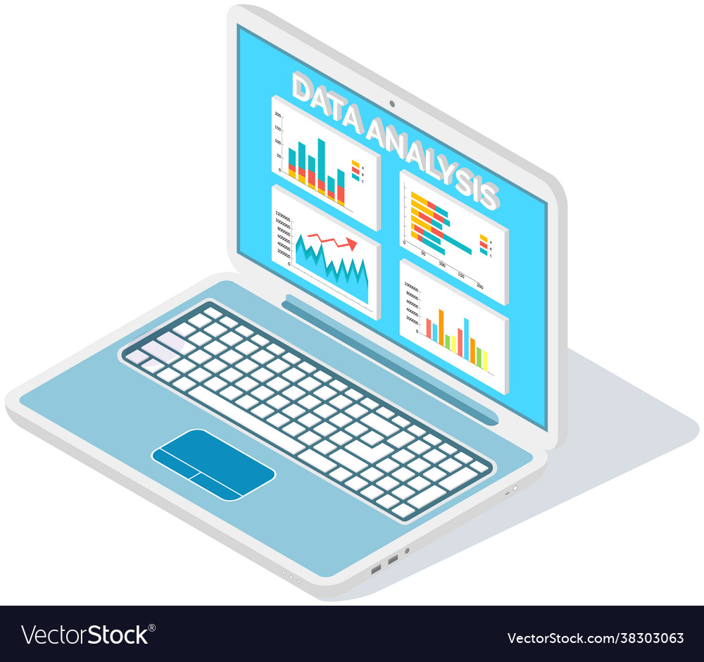 Analyze statistical indicators business data Vector Image