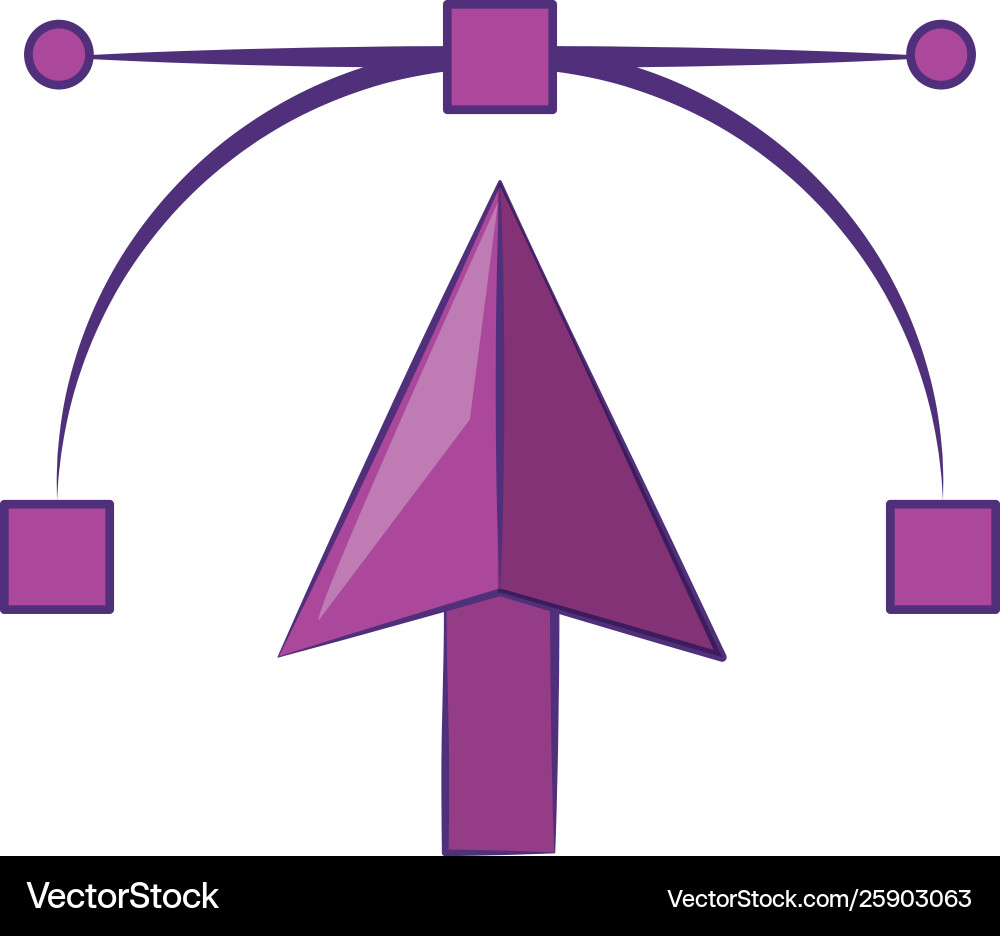 Arrow pointer graphic design symbol Royalty Free Vector