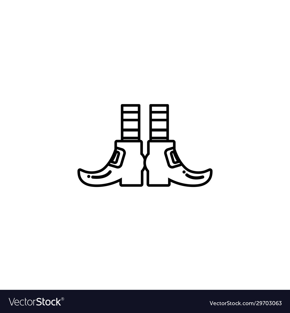 Leprechaun boots with socks flat style icon