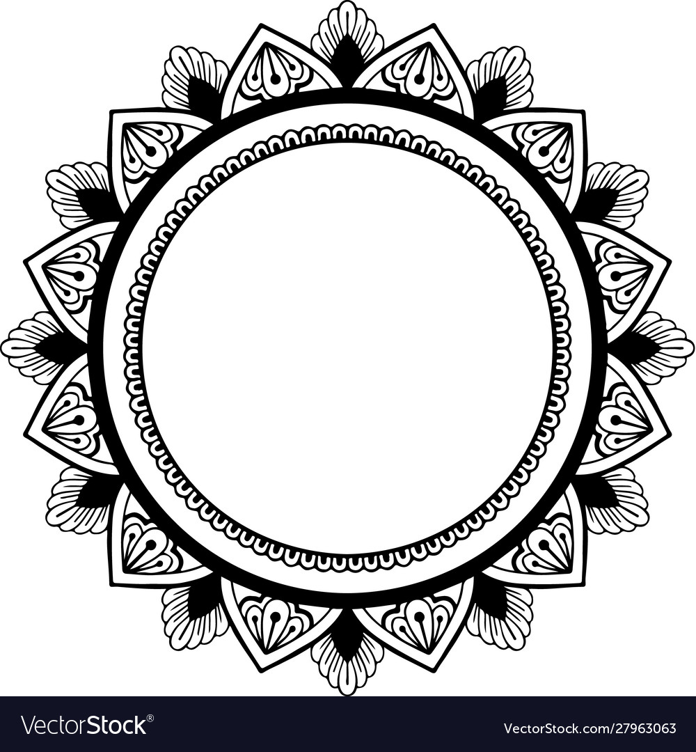 Mandala For Coloring Book Yoga Logos Royalty Free Vector