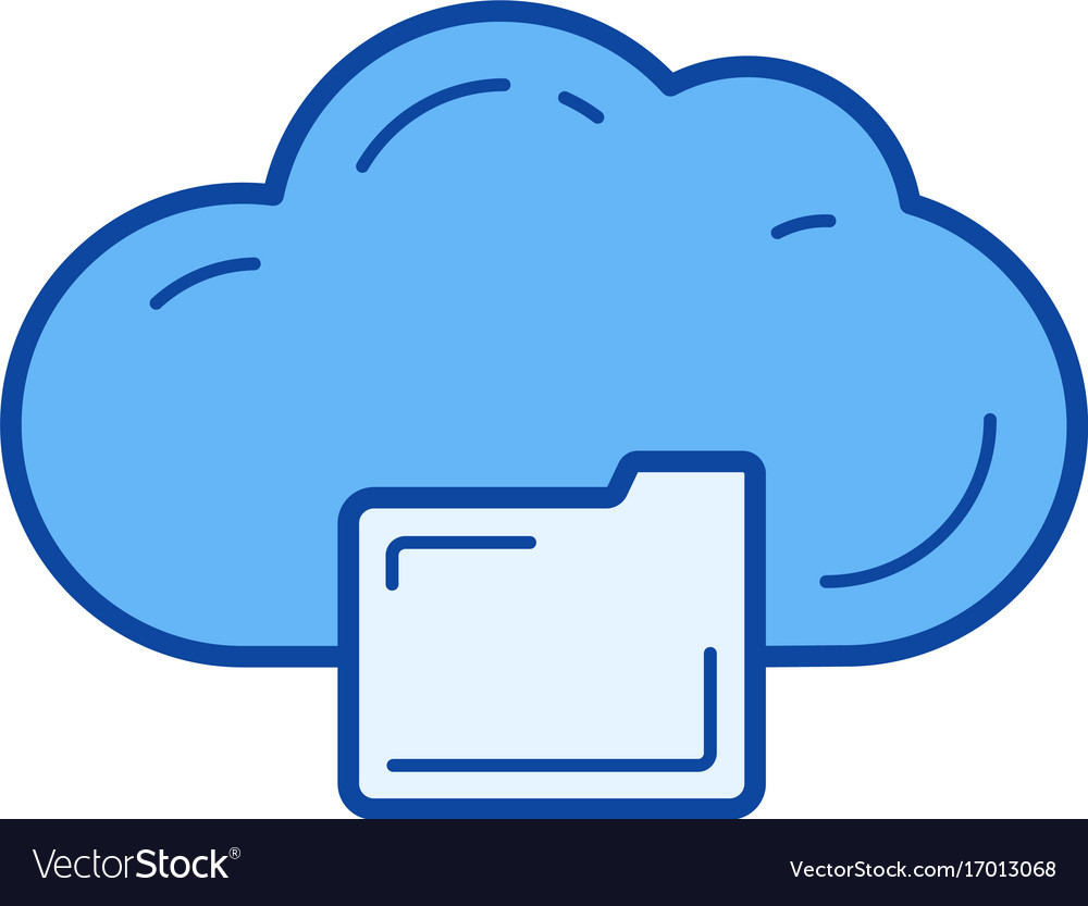 Cloud storage line icon