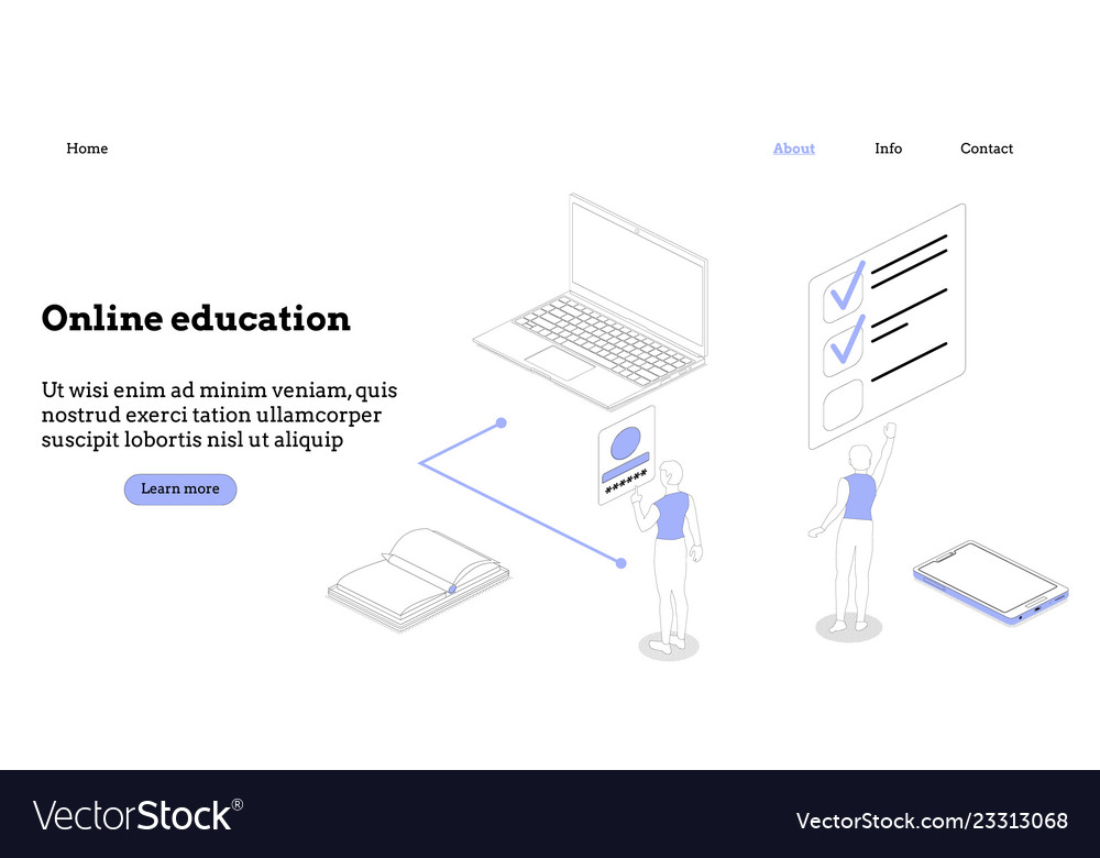 Landing page template programming course modern