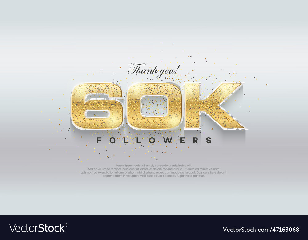 Shiny luxury gold 60k followers premium