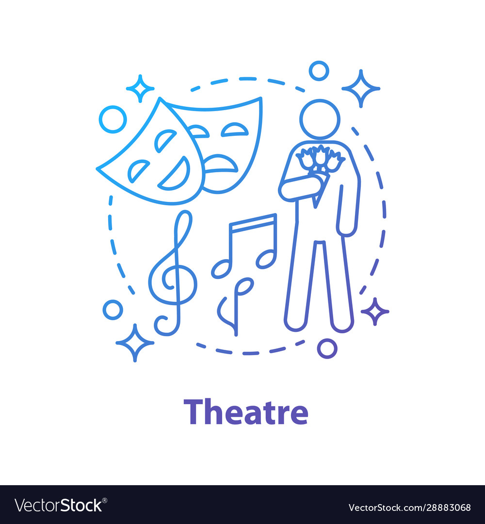 Theater concept icon Royalty Free Vector Image