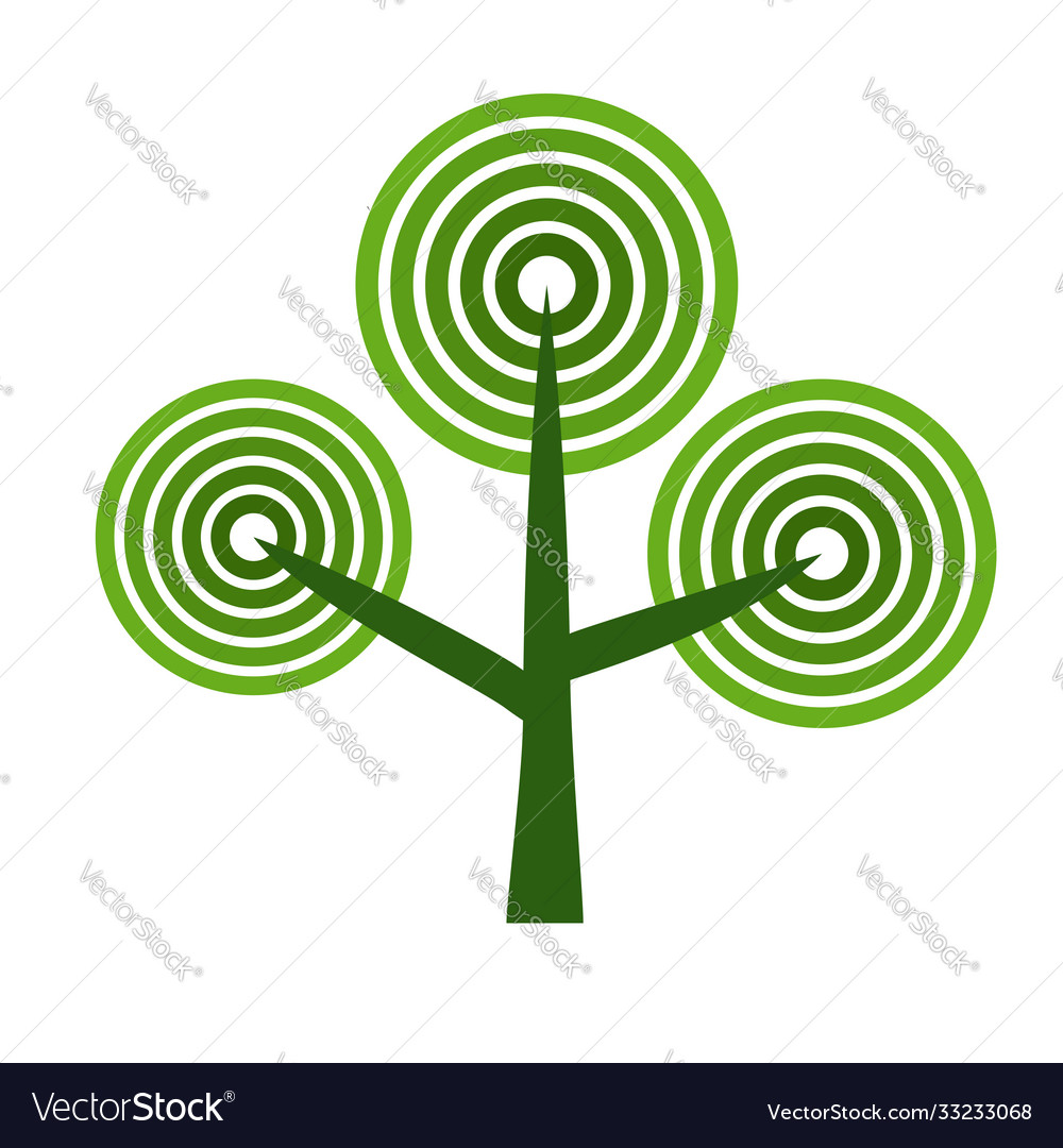 Tree badges abstract graphic nature eco pictures