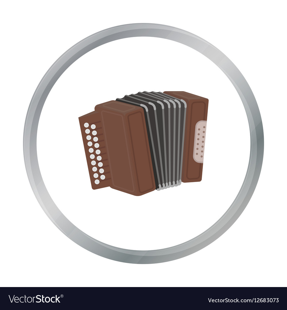 Accordion icon in cartoon style isolated on white